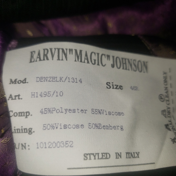 Earvin " Magic" Johnson Signature 2 pc. SUIT - Picture 3 of 11